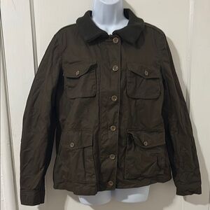 J. Crew Washed & Aged Waxed Cotton Utility Jacket